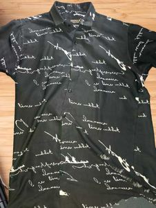 Men's Black Graphic Print Shirt