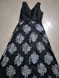 Elegant Black Floral Gown