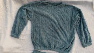 Cozy fur Cable Knit Pajama Set
