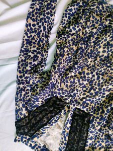 Leopard Print Top with Lace Detail