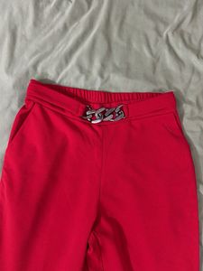 Vibrant Red Bell Bottom Pants
