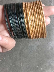 Set of Black and Gold Bangles