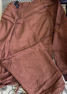 Stylish Ruched Brown Top