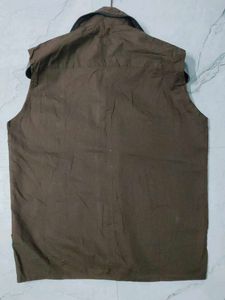 Men's Brown Sleeveless Jacket