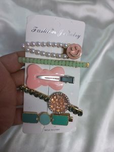 korean hair clips card