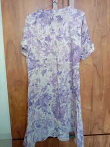 Purple Floral Shirt Dress
