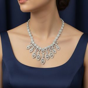 anti tarnish AD STONES Necklace