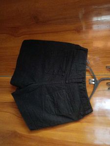 Balck denim shorts
