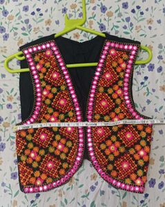 Embroidered Mirror Work Vest