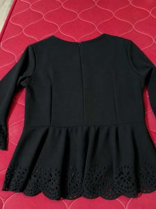 Chic Black Peplum Top upto XXL