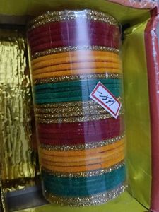 Vibrant Multicolor Velvet Bangles Set