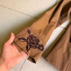 Brown Embroidered Jacket