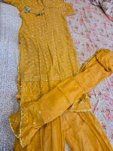 Beautiful Yellow Kurta Set with Dupatta
