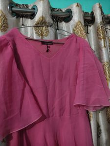 Chic Pink Layered Dress