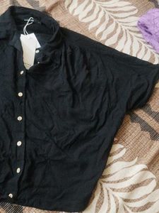 Chic Black Button-Up Top
