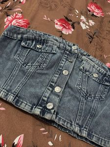 Denim Tube Top