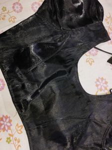 Black Satin Blouse