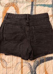 Black Denim Skort