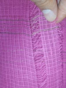 Vibrant Pink Odhna with Metallic Stripes