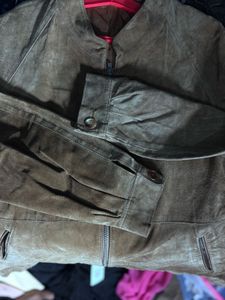 St Mitchell Men's Suede Bomber Jacket