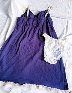 Comfy Navy Blue Nightgown