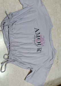 Amour Ruched Crop Tee
