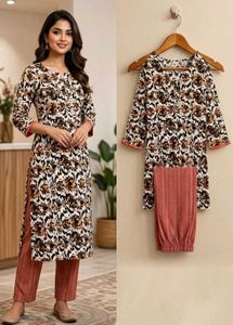 Women's Floral Print Kurta Set