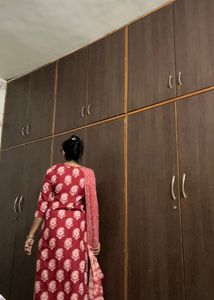Poly Cotton Kurta Bottom Dupatta Set