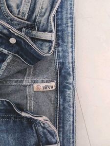 Stylish Blue Denim Wide Leg Jeans