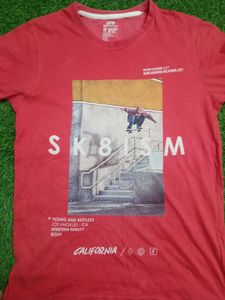 Red Graphic Print T-Shirt