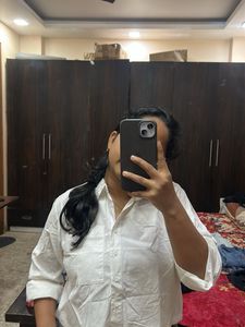 Classic White Cropped Shirt