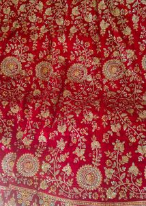 Red Embroidered Lehenga