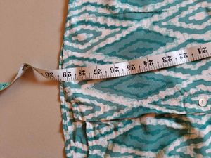 Teal Diamond Print Kurta