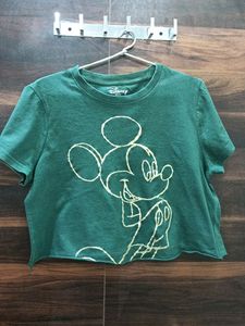 Disney Green Crop Top