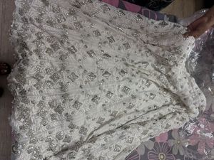 Embellished White Lehenga Choli
