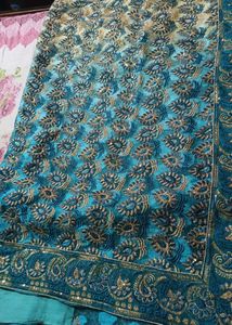 Stunning Blue &amp; Yellow Ombre Saree