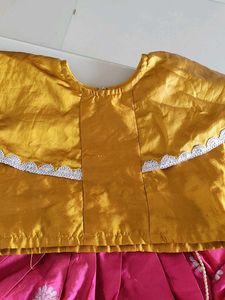 Beautiful Pink &amp; Yellow Lehenga Choli