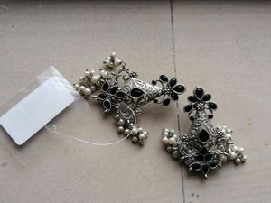 Designer Oxidized Earrings with Pearls