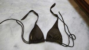 Brown String Bikini Top