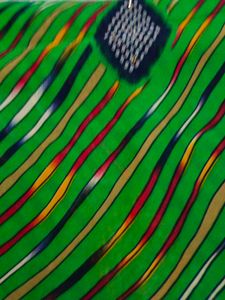 Vibrant Striped Saree with Elephant Border