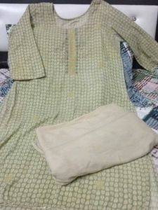Green Printed Salwar Kameez with dupatta