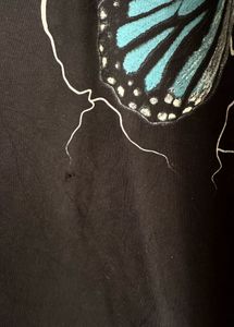 Black Butterfly Graphic T-Shirt
