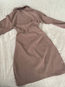 Elegant Mauve Wrap Dress