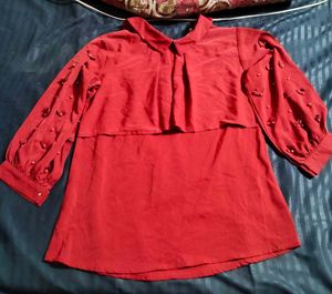 Red Party Wear Top