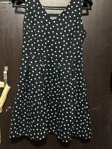 Chic Polka Dot Black Dress