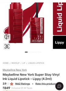 Maybelline Superstay Vinyl Ink Lipstick