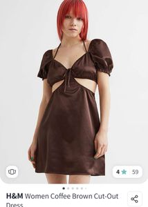Brown Cut-Out Dress