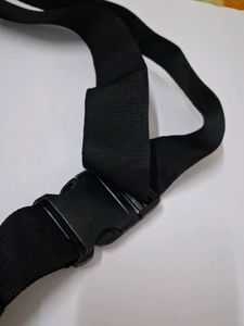 Sleek Black Faux Leather Fanny Pack