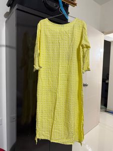 Embellished Yellow Kurta