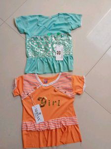 Cute Baby Girl Tops ( frock) 2 Pack